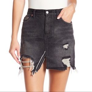 Free People Distressed Demin Skirt - Size 28